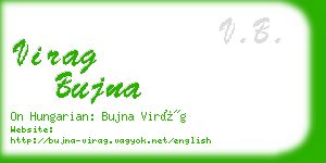 virag bujna business card